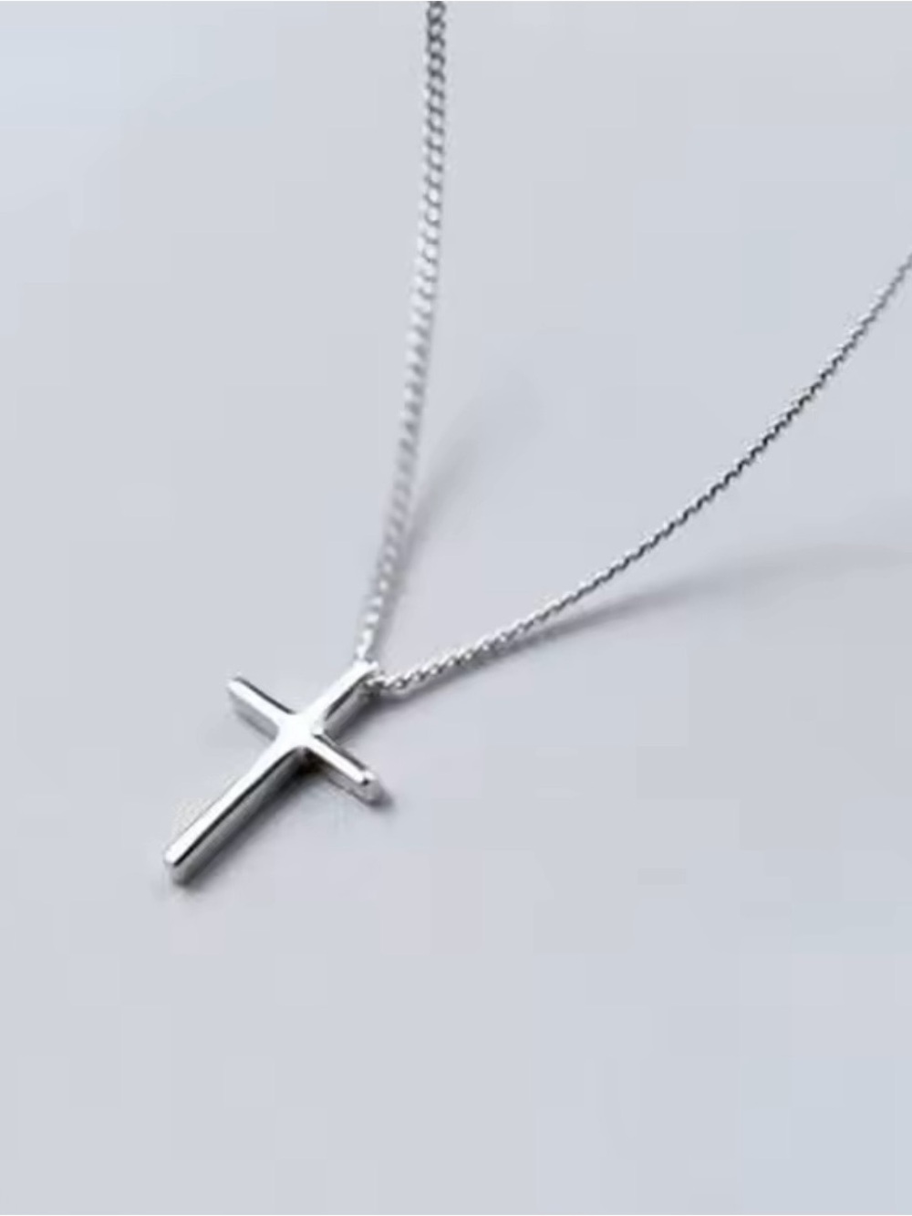 Sterling Silver Cross Pendant Necklace - Classic Religious Jewelry